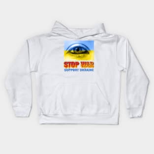 Stop Ukrainian war and Russian occupation Kids Hoodie